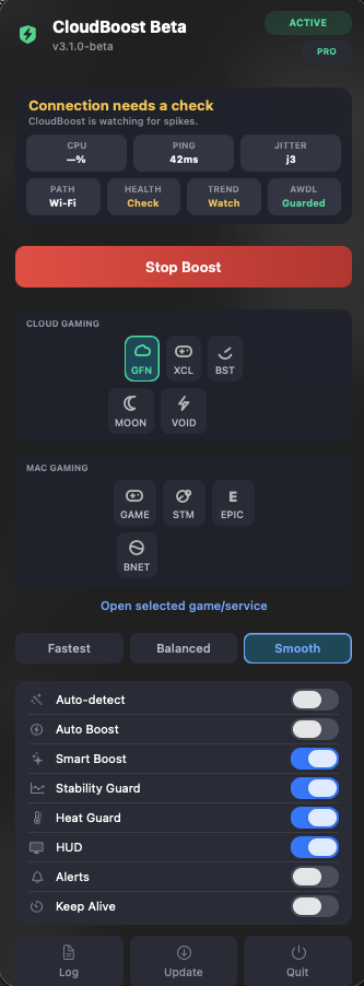 CloudBoost interface